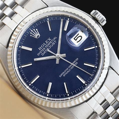 rolex blue dial 18k white gold 750|rolex 18 ct gold watch.